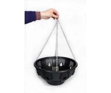 EasyFill ® 39cm (15") Hanging Basket - Black X 2